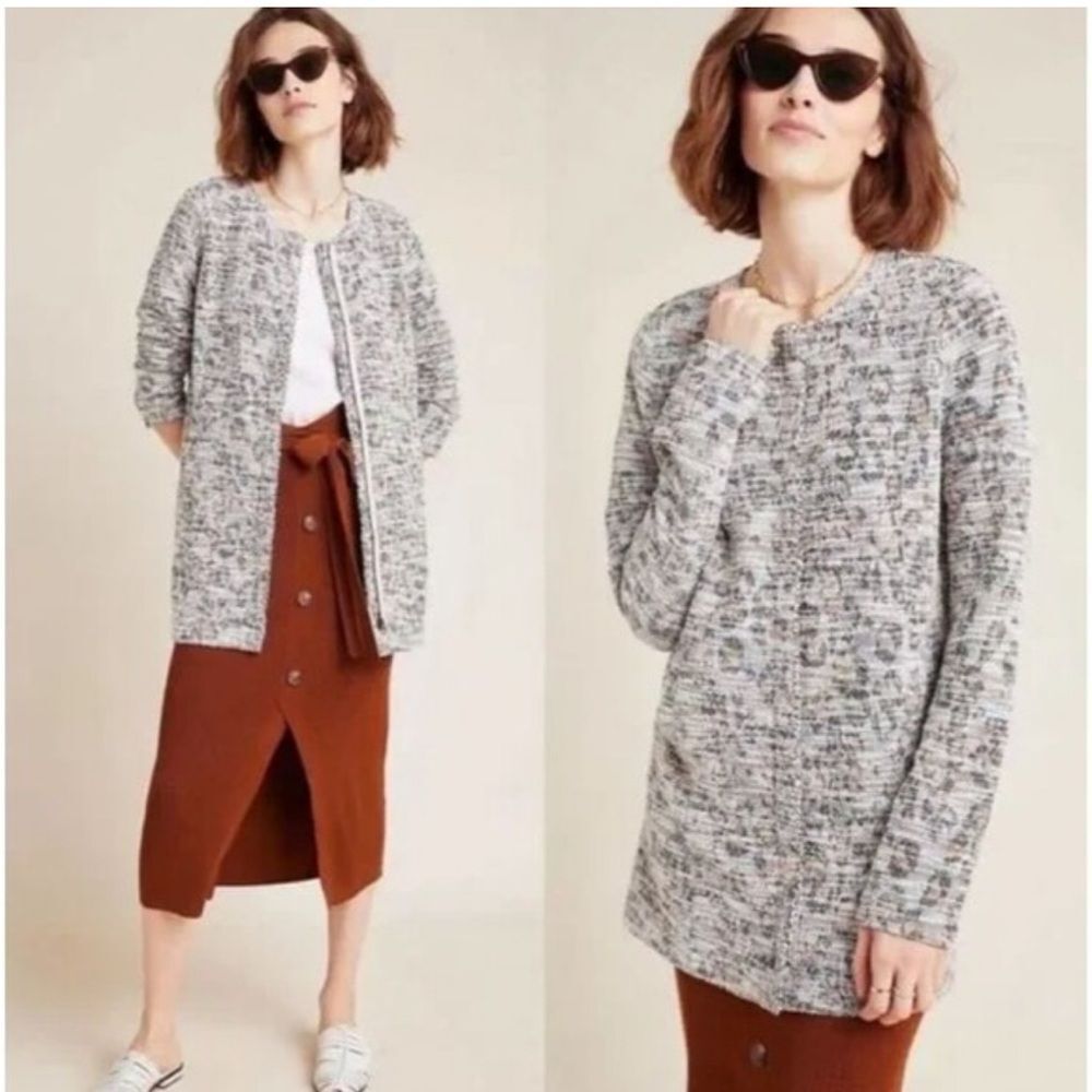 Dolan Left Coast Anthropologie Tweed Cardigan Jacket. Full Zip. Small